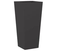 Jardinière 1 PC - Bac à fleurs - noir 35x35x75 cm acier LL2507
