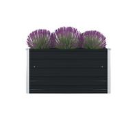 vidaXL Jardinière 100×100×45 cm Acier galvanisé Anthracite