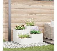 vidaXL Pot de fleurs de jardin 100 x 100 x 60 cm Acier Blanc