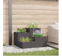 vidaXL Pot de fleurs de jardin noir 100 x 100 x 60 cm acier