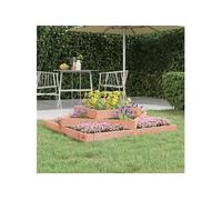 vidaXL Jardinière 112 x 112 x 27 cm Bois massif Douglas