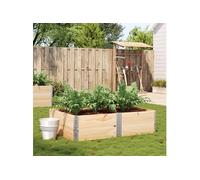 vidaXL Jardinière 150x100 cm en bois massif de pin
