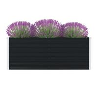 Jardinière 160 X 80 X 45 Cm Acier Galvanisé Anthracite