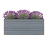 Jardinière 160 X 80 X 45 Cm Acier Galvanisé Gris Gris