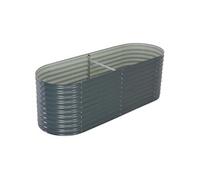 vidaXL Plateau de jardin 240 x 80 x 81 cm Acier galvanisé Gris