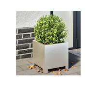 Jardinière 30x30x30 cm acier inoxydable, planteur, jardinière de patio, bac à fleurs, jardinière d'extérieur, boîte à 851193
