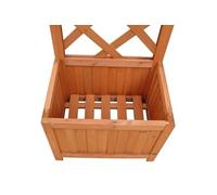 vidaXL Jardinière en bois avec treillis 40 x 30 x 135 cm