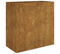 Jardinière 40 x 80 x 80 cm en acier Corten - Grand pot de fleurs surélevé pour jardin, intérieur - Grand pot de fleurs pour terrasse, jardin, balcon, cour