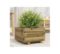 vidaXL Jardinière 40x40x26,5 cm Bois de pin imprégné pour extérieur Bac à fleurs