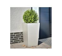 Jardinière 45x45x75 cm acier inoxydable, jardinière d'extérieur, boîte à fleurs, boîte de jardin, jardinière de 851102