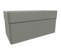 Carel bac à plantes rectangulaire 80 cm avec roulettes - 63 L - double paroi - taupe mat