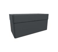 Jardinière 80 cm - EDA - CAREL - 63 L - Avec roulettes - Extérieur ou intérieur - 78 x 39 x H.39 cm - Gris Anthracite