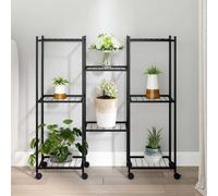 Jardinière 83x25x80 cm Noir Fer Étagère pour Plantes Support à Fleurs vidaXL