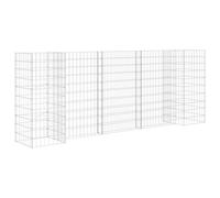 Jardinière à gabion en H Fil d'acier 260x40x100 cm
