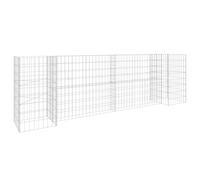 Jardinière à gabion en H Fil d'acier 260x40x80 cm