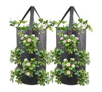 Jardinière à l'envers, capacité 11 litres, 2 pièces, verticale | Jardinière gain de place pour fraises, plantes, poivrons, légumes, fruits, framboises