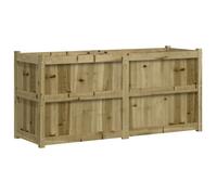 Jardinière - AKOZON - Modèle 150x50x70 cm - Bois de pin imprégné - Rectangulaire - Marron