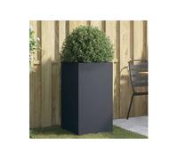 vidaXL Bac à plantes anthracite 42x38x75 cm acier