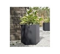 vidaXL Jardinière Anthracite hexagone 46x40x45 cm Acier