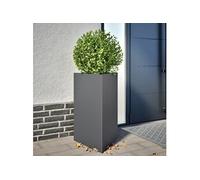 vidaXL Bac à plantes Anthracite Triangulaire 50x43x75 cm Acier