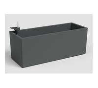 Jardinière ARTEVASI Rimini - 20 x 51 x H 20 cm - 17 L - Gris anthracite - Design contemporain