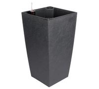 Jardinière auto-arrosante Delto stone 30 x 30 x 58 cm anthracite