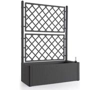 Jardinière auto-arrosante Stefanplast Natural Deluxe Rectangulaire Anthracite 100 x 43 x 142 cm