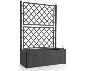Jardinière auto-arrosante Stefanplast Natural Deluxe Rectangulaire Anthracite 100 x 43 x 142 cm