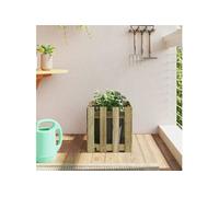 vidaXL Jardinière avec clôture - Pin imprégné