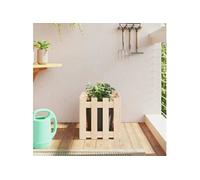 vidaXL Jardinière design clôture 40x40 bois
