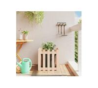 Vidaxl Jardinière Avec Design De Clôture 50x50x50 Cm Pin Massif