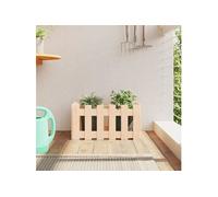 Vidaxl Jardinière Avec Design De Clôture 60x30x30 Cm Pin Massif