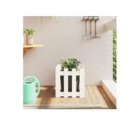 vidaXL Jardinière 40x40x40 - Pin Massif Blanc