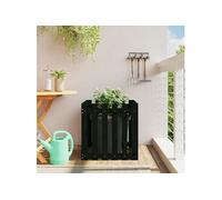 vidaXL Jardinière design de clôture – Pin massif 60×60×60 cm – Noir