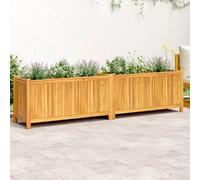 Jardinière avec doublure 199x38,5x50 cm bois acacia - vidaXL