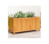Jardinière avec doublure 99,5x38x50 cm bois massif d acacia