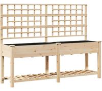 Jardinière avec étagère vidaXL, beige, 203,5 x 54 x 152,5 cm
