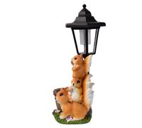 Jardinière avec lumière solaire Mignonnes figurines d'écureuil pour jardin