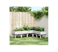 vidaXL Jardinière avec pieds blanc 160x120x42 cm PP