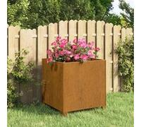vidaXL Jardinière avec pieds Acier corten 42x40x43 cm rouillé