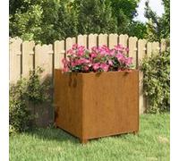 vidaXL Jardinière avec pieds rouille 49x47x50 cm acier corten