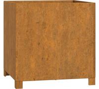 Jardinière avec pieds Rouillé 50x50x50 cm Acier corten