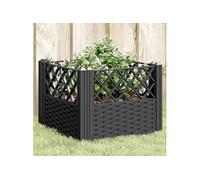 vidaXL Jardinière avec piquets 43,5x43,5x43,5 cm PP