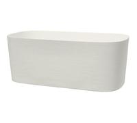 Jardinière avec réserve d'eau - GARDEN ID Respect - Blanc 50 x 17 cm - 100% déchets ménagers - 100% recyclable - Surface structurée.