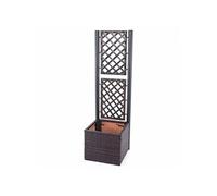 Poly-Rattan HWC-D76, treillis pour plantes, 142x43x43cm ~ brun