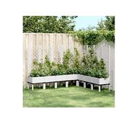Jardinière avec Treillis, Lit Surélevé, Bac à Fleurs, Pot de Plantes, Boîte à Fleurs Jardin Patio Terrasse Extérieur, 367944