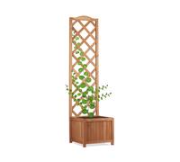 Jardinière avec treillis support à plantes extérieur léger jardinière en bois