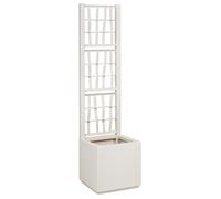 vidaXL Jardinière avec treillis 36 x 36 x 140 cm Blanc 38 L