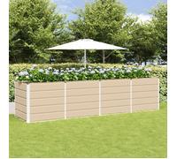 Jardinière VidaXL, couleur ivoire, 320 x 80 x 75 cm, en acier