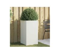 vidaXL Jardinière blanc acier